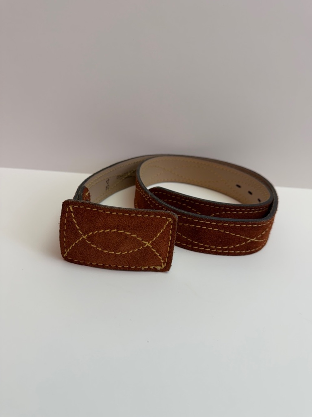 Vintage Chambers Western Style Leather Belt, Size 34